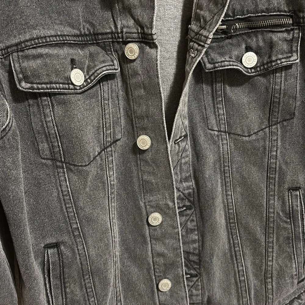 PacSun Men’s Hunter Classic Fit Trucker Jean Jacket Black Wash Denim Size Medium - Picture 8 of 10